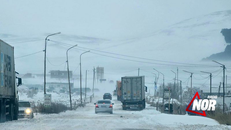თოვლის მიუხედავად, ”ნინოწმინდის სოფლებში” მოძრაობა შეუფერხებელია.